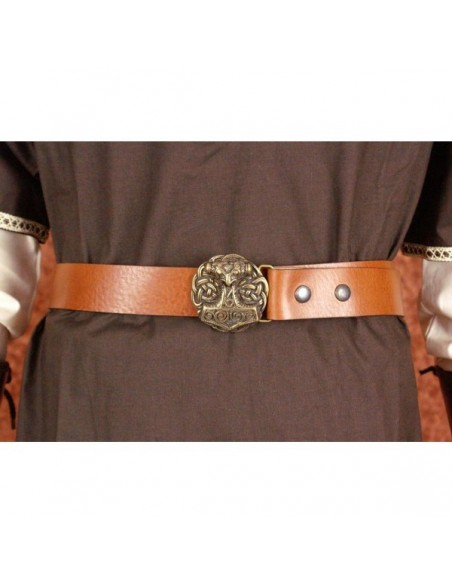 Odin Martillo marrón Hebilla Cinturón de martillo de Thor de Schonen Vikingo, Thor 