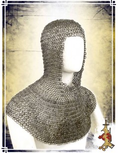 Riveted Chainmail Coif – Steel 9mm 17ga